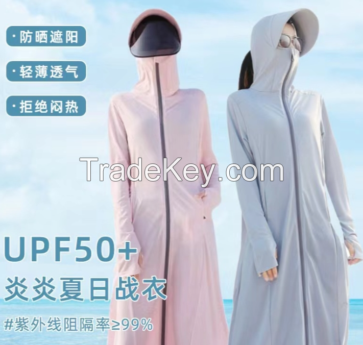 New hooded sun protection clothes female summer sun protective clothing UV windbreaker coat outdoor thin ice silk skin clothing