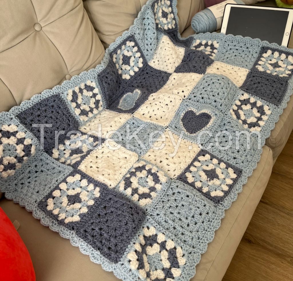 Hand-knitted full-body shawl dormitory nap blanket