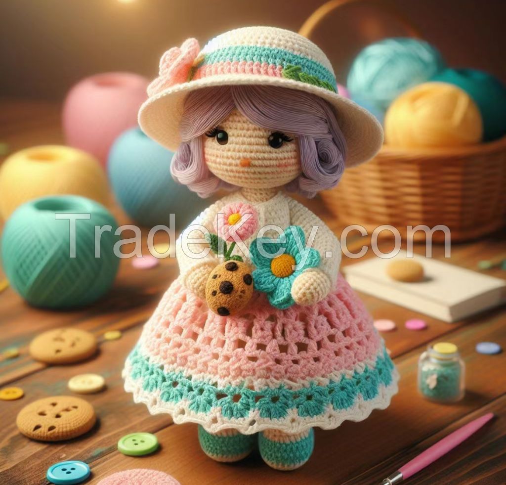 Hand-woven DIY finished doll