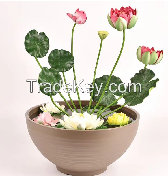 Hydroponic water tank resin imitation stone water lily pot bowl lotus pot special lotus pot copper money grass flower pot bonsai