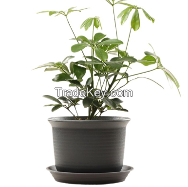 Domestic round Qingshan pot root control flower pot plastic breathable gallon pot moon season iron wire lotus pot can be matched with support