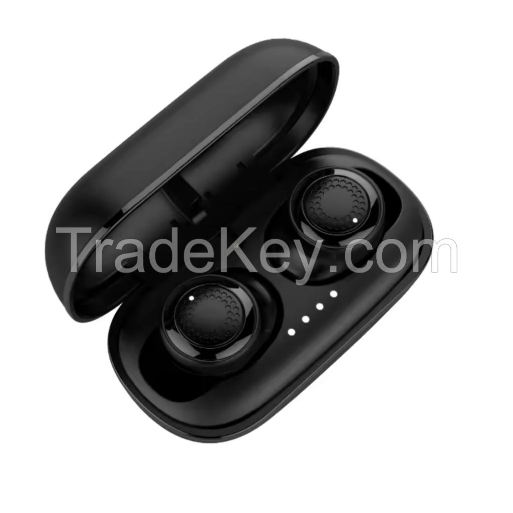 Guangdong Super mini true wireless earphone HR blootooth headset headphone with rechargeable battery case