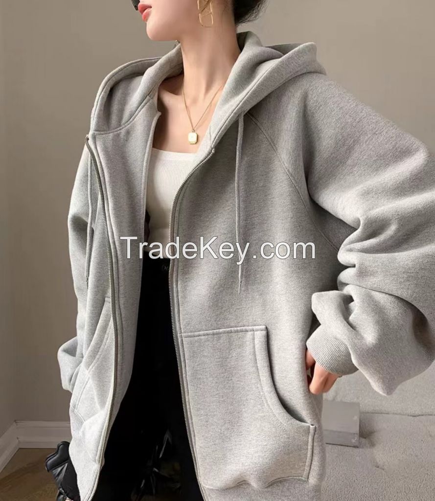 Spring Sweater Women's Luxury Sweater Women's Spring and Autumn Loose Hooded Slim Fit Couple Sweater Coat