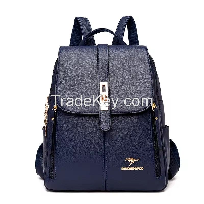 Backpack women's 2023 new Korean fashion ladies backpack all-match large-capacity single-shoulder casual bag