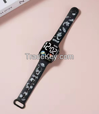 Manufacturers supply 2023 new personality cute square children's student sports electronic watch