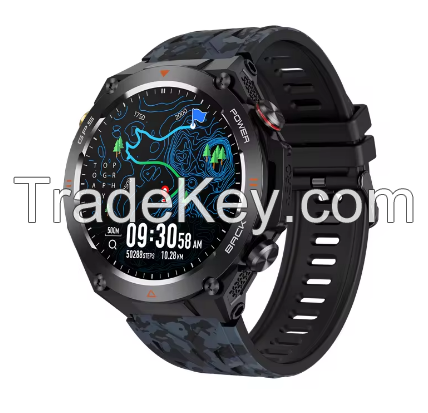 Cheap GPS Sport Tracking Smart Watch KC82, Compass Altitude Call 1.45inch Screen 650mAh Battery Waterproof Round Smartwatch