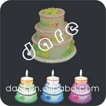 birthday cake LED color changing candle