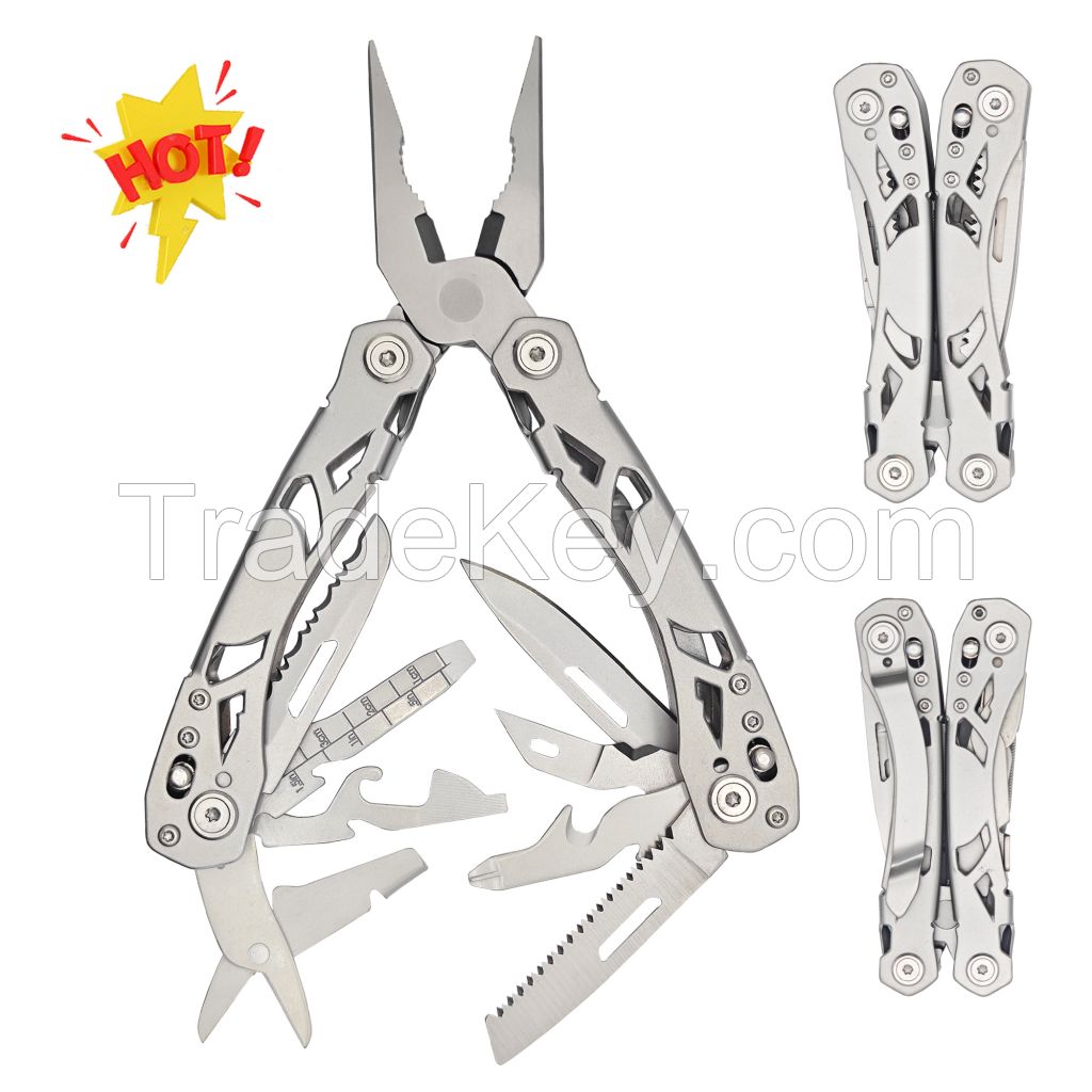 16In1 New stainless steel precision multifunctional tool pliers, nylon bag&gift box packaging OK