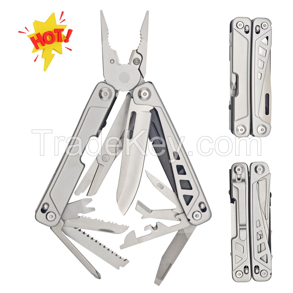 16In1 New stainless steel precision multifunctional tool pliers, nylon bag&gift box packaging OK