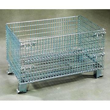 Junior Collapsible Wire Mesh Container with half-hinged gate