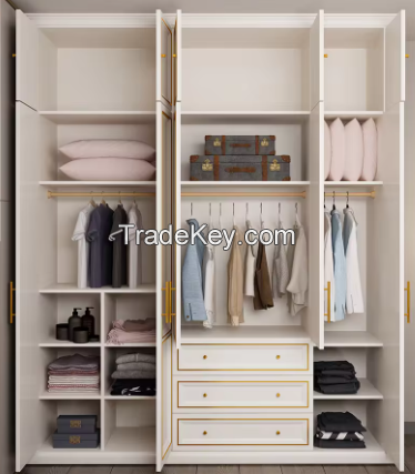 high quality custom Luxury wood furniture closet shelf organizer manufacturer