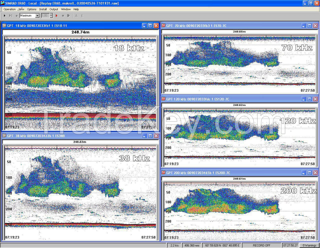 EK 80 split-beam scientific fish finder