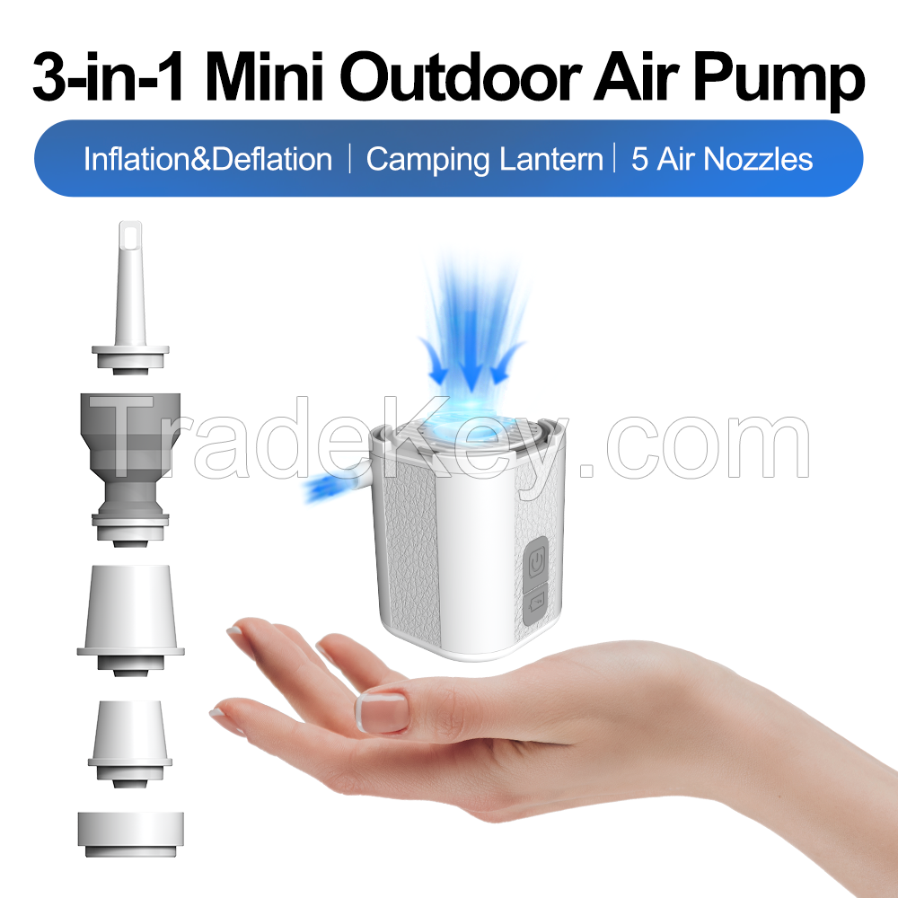 GIGA Tiny Pump :3-in-1 Automatic Inflation & Deflation with Camping Light