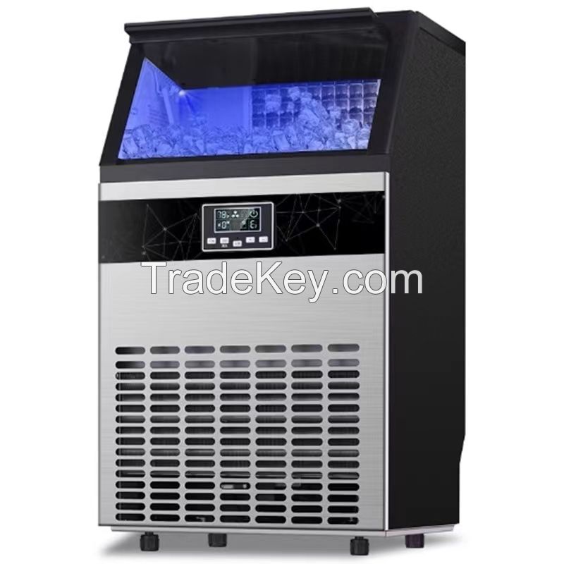 Changsha Yuchuang Ice Maker Commercial Milk Tea Shop Large Automatic Square Ice Maker Large Capacity 120kg
