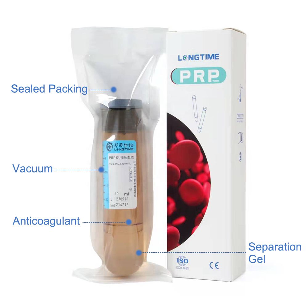 Medical Supplies PRP Collection Tubes 10ml 30ml PRP Tube With Gel