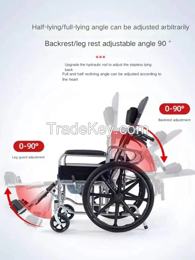Wheelchair car, special for the elderly, folding, light, small and paralytic, carrying toilet, old age, walking cart