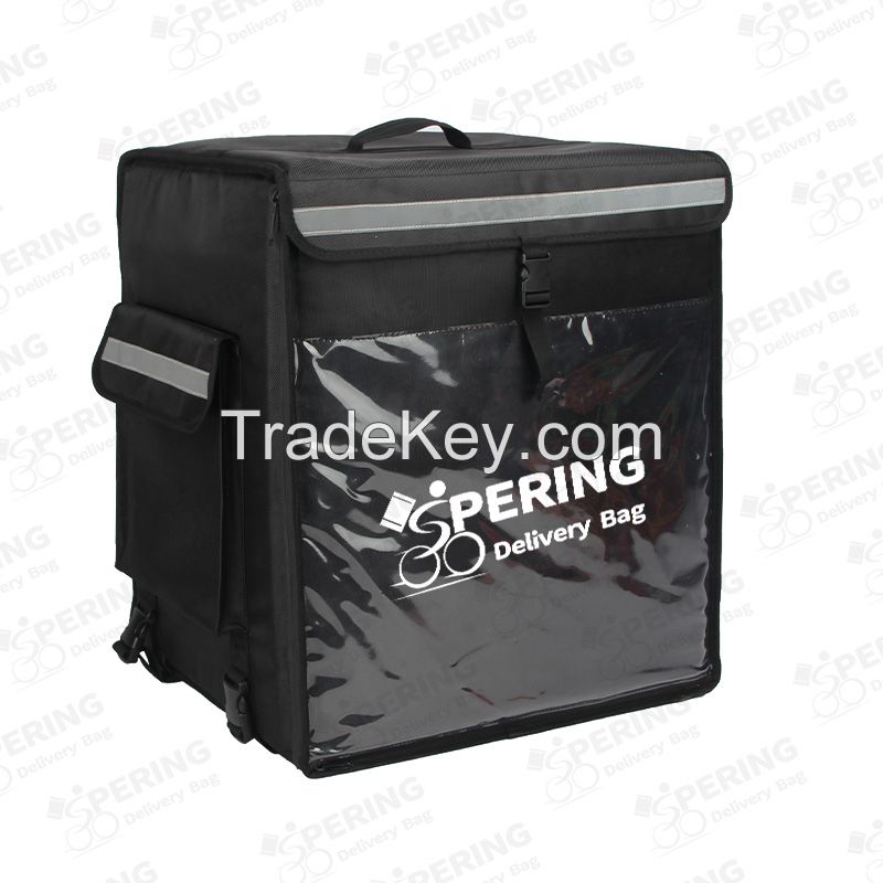 Custom 500D Oxford Large Capacity Customizable 50 cm uBer Eat Food Delivery Bag With Advertising
