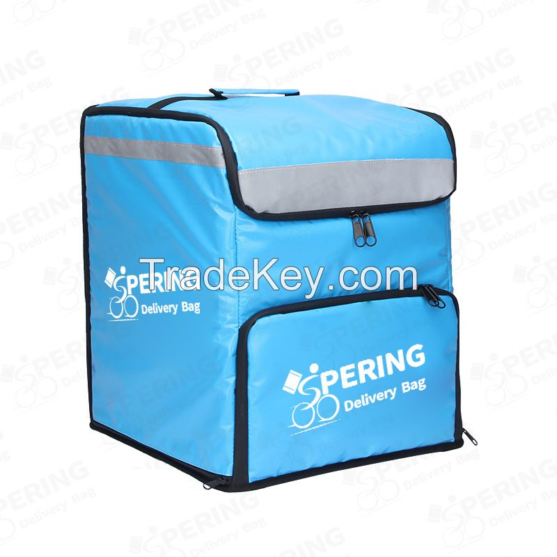 Custom 500D Oxford Large Capacity Customizable 50 cm uBer Eat Food Delivery Bag With Advertising