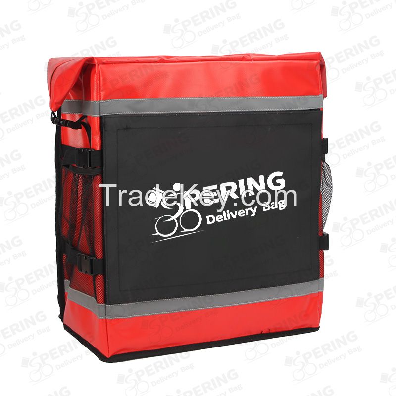 Custom 500D Oxford Large Capacity Customizable 50 cm uBer Eat Food Delivery Bag With Advertising