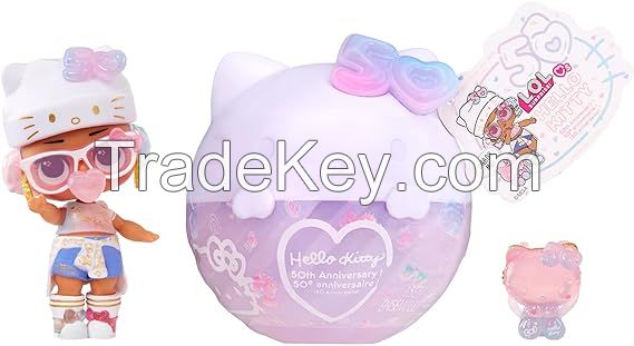 LOL Surprise Hello Kitty Crystal Cutie Doll with 7 Surprises - 50th Anniversary Limited Edition Gift for Girls 3+