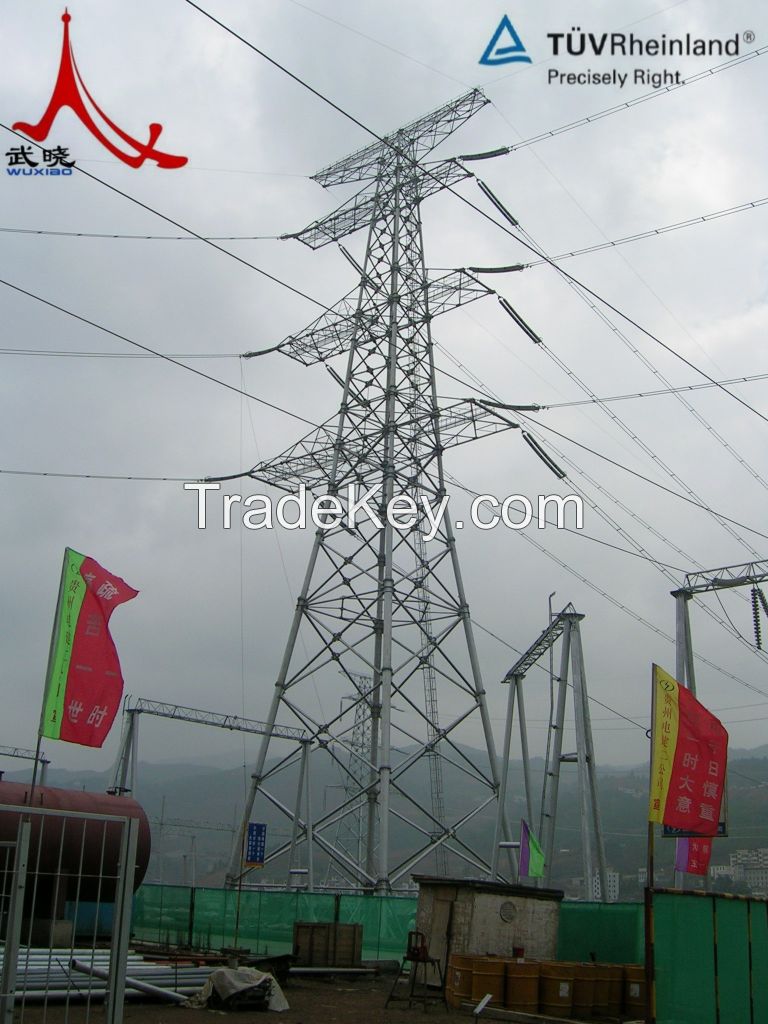 power transmission line steel tower 
