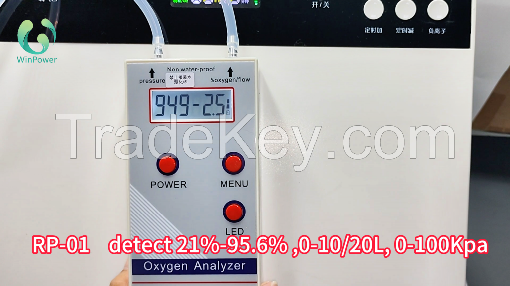 RP-01  Winpower Handheld ultrasonic oxygen analyzer for PSA concentrator Detect purity, flow, and pressure(21-95.6% , 0-20L, 0-100Kpa) 2024 gas analyzer
