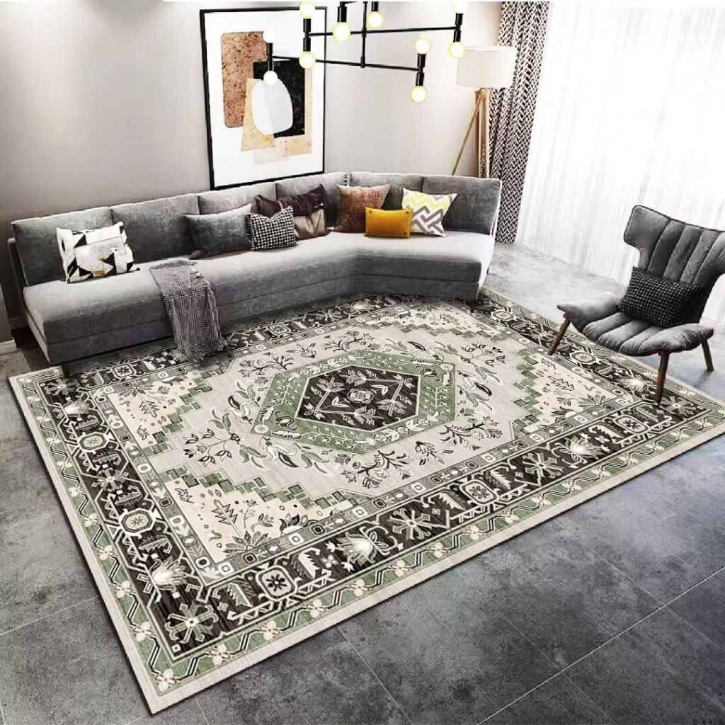 2024 New Style Large Green Persian Living Room Rugs Carpets