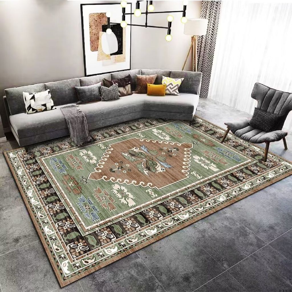 2024 New Style Large Persian Green Rugs and Carpet for Living Room