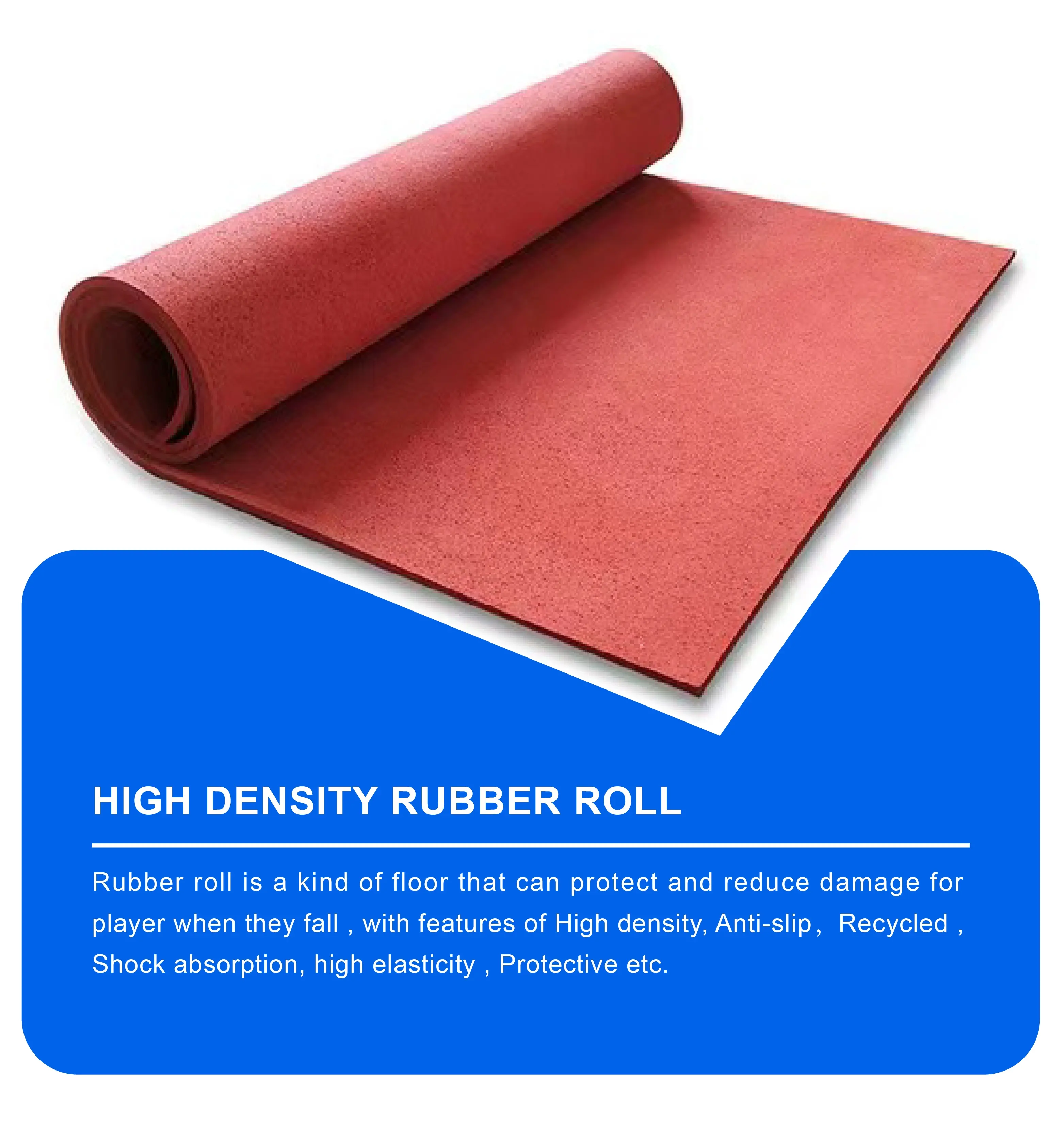 Guangdong manufacturer high density gym rubber roll Protective safety gym flooring roll for cardio area Anti-slipping gym roll