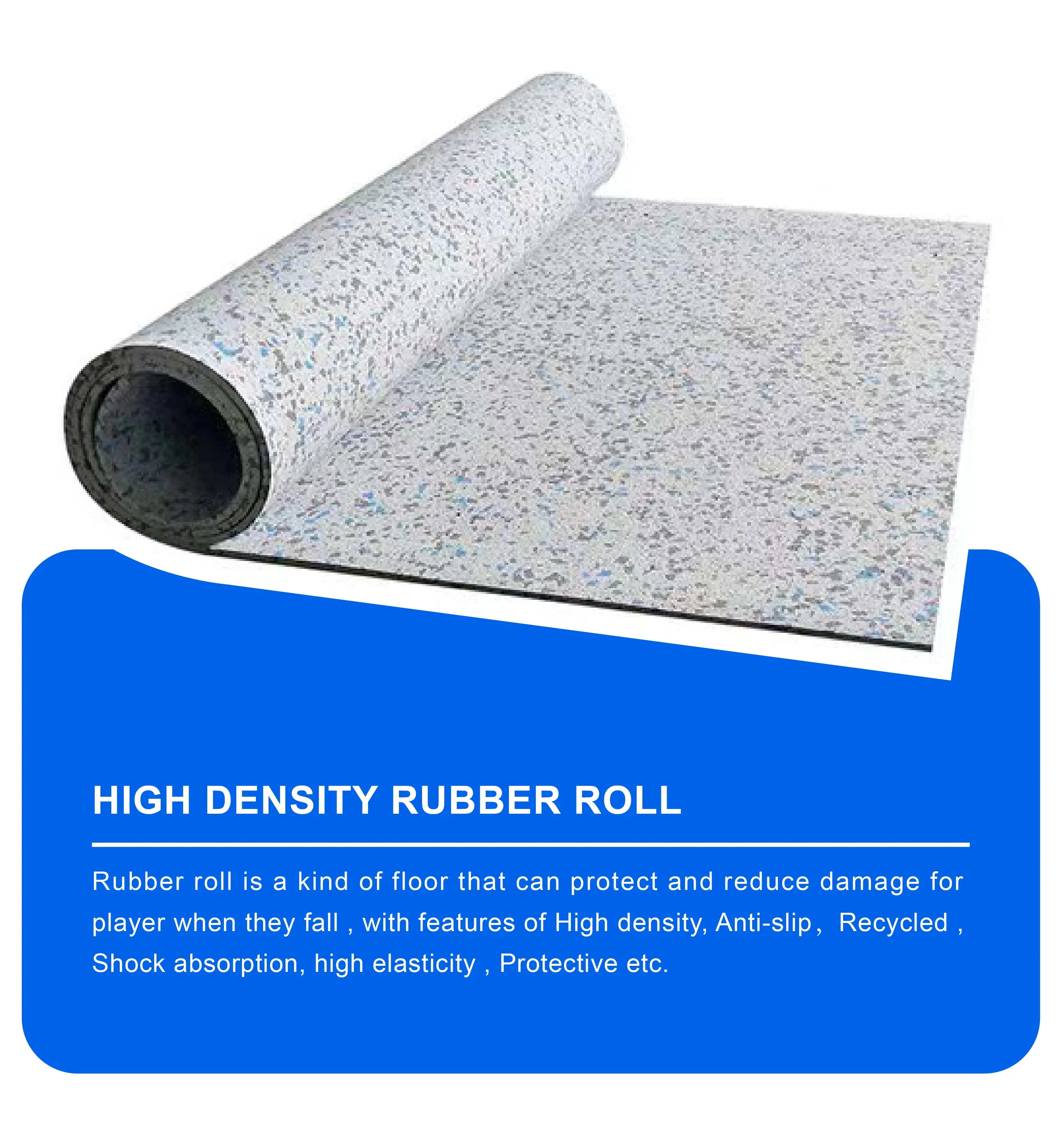 Guangdong manufacturer high density gym rubber roll Protective safety gym flooring roll for cardio area Anti-slipping gym roll