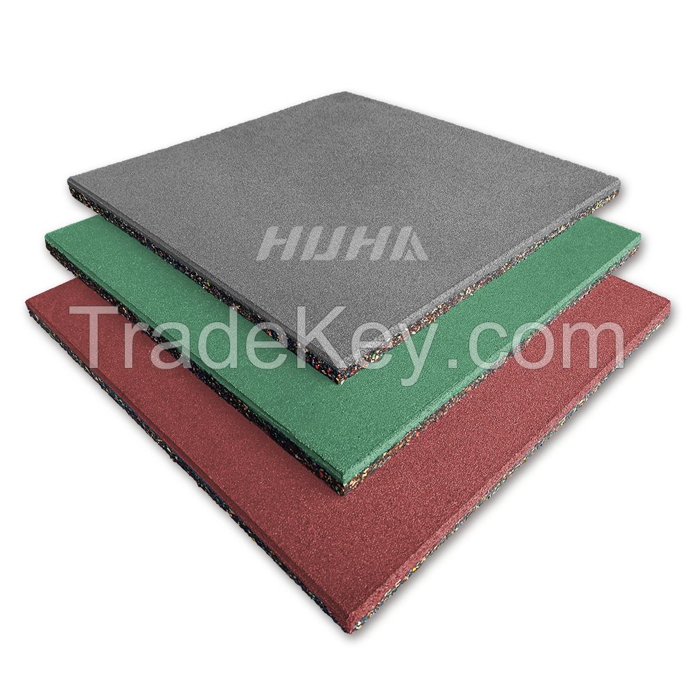 Factory HUHA UV-resistant Kids' playground rubber floor mat Safety outdoor tennis court rubber mat Anti-slipping gym rubber mat