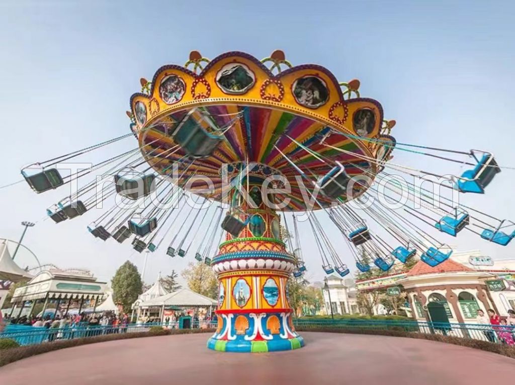 Amusement park rides adults thrill spinning amusement park rides flying chair