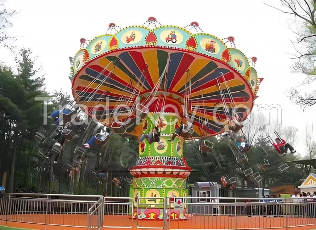 Amusement park rides adults thrill spinning amusement park rides flying chair