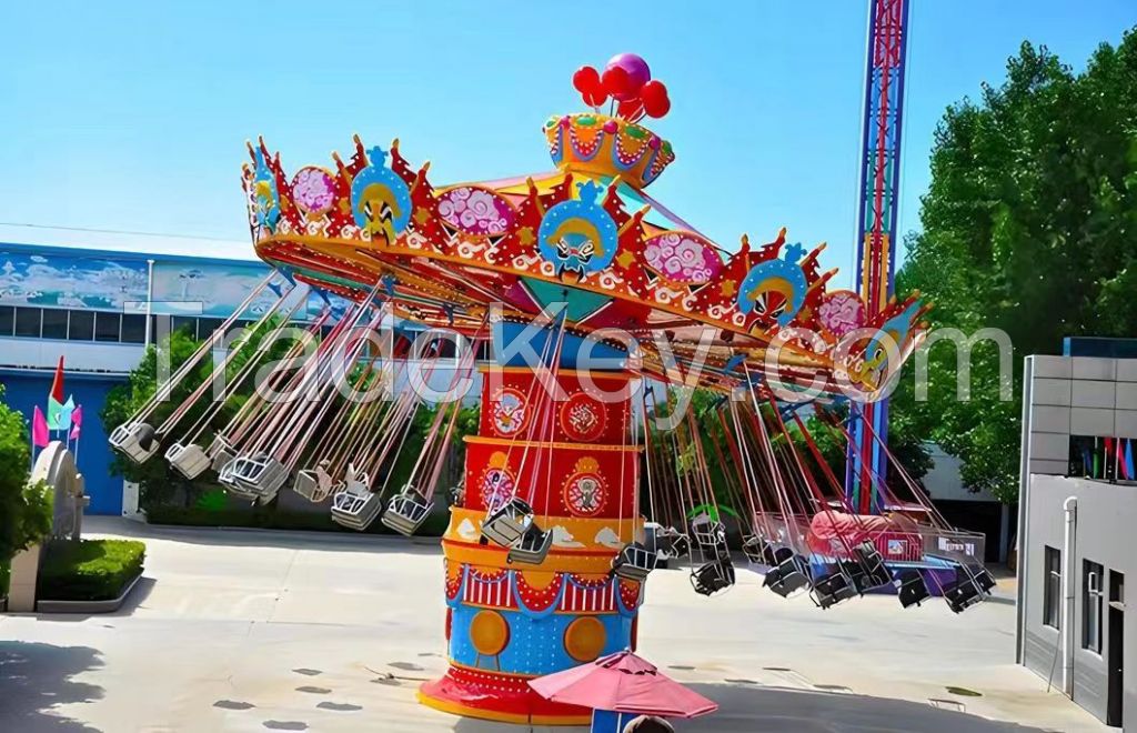 Amusement park rides adults thrill spinning amusement park rides flying chair