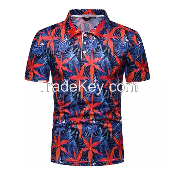 Knit Polo with Digital Print
