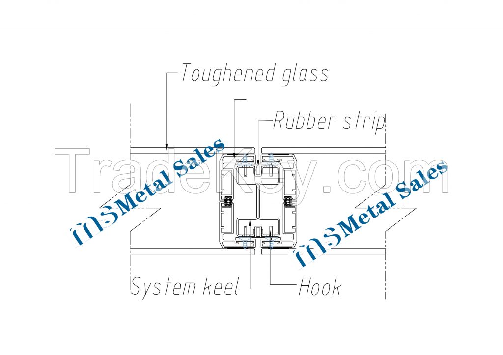 Glass Partitionï¼šHidden frame double glass hanging system