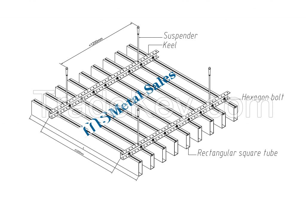 Profile square ceiling