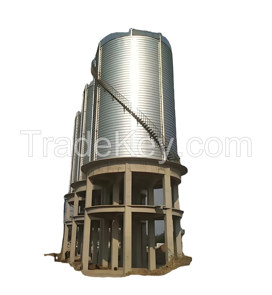 Grain Storage Galvanized Silo For Sale Corn Seed Storage Silo Bins Grain Silo Feeder