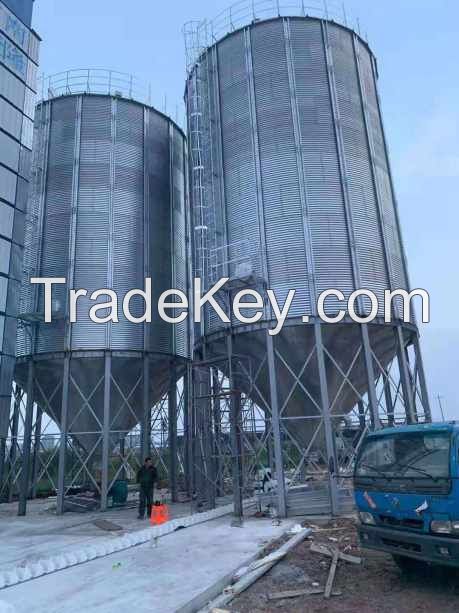 Grain Storage Galvanized Silo For Sale Corn Seed Storage Silo Bins Grain Silo Feeder