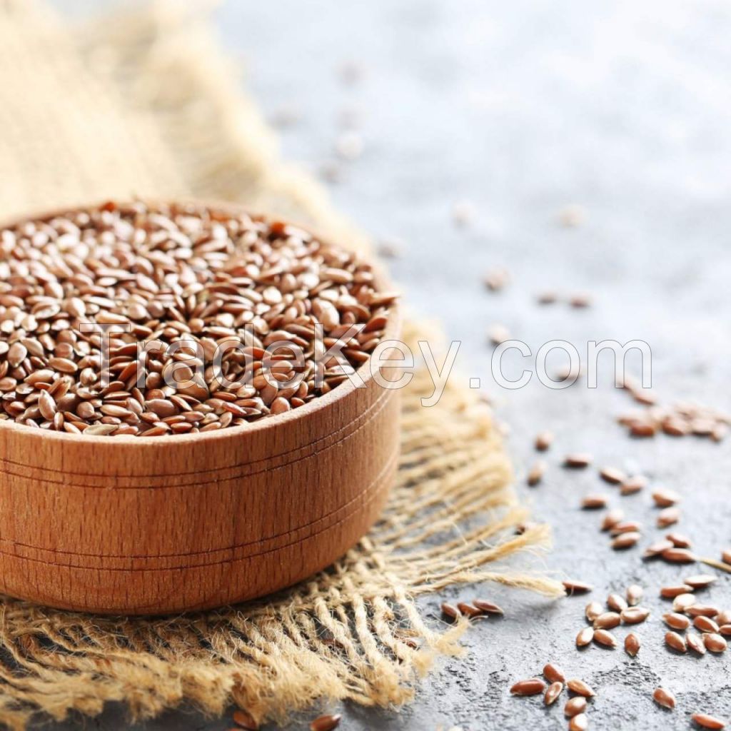 Organic Whole Gold Linseed Grain Brown Flax Seeds by trusted supplier