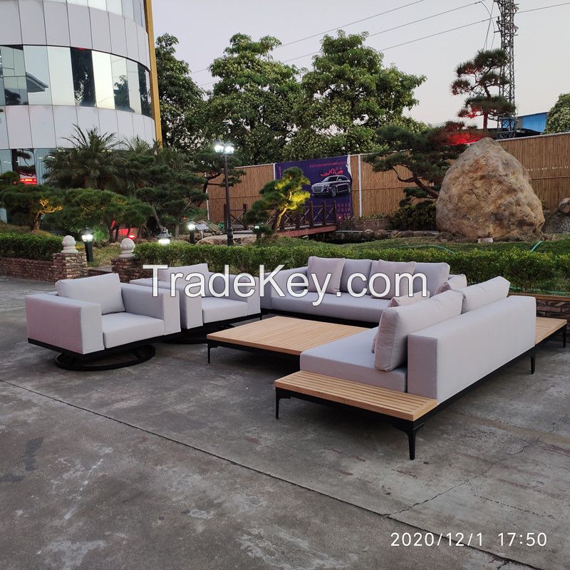 LH1065 outdoor furniture fabric sectional sofa set