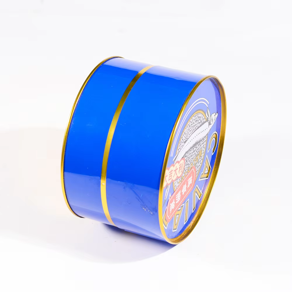 Wholesale Round Food Grade Packaging Metal Caviar Tin Box Customized Printed Sturgeon Caviar Cans Empty Caviar Tins