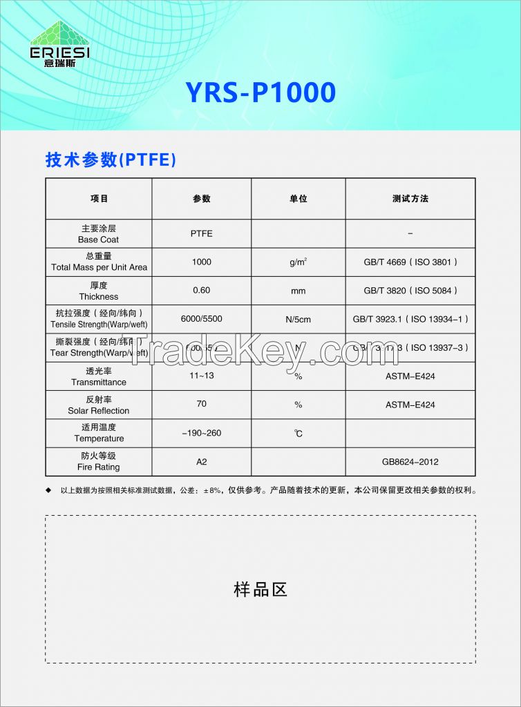 PTFE Architectural Membrane Materials