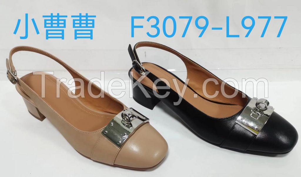 Womens Low Heel Slingback Sandals Elegant and Comfortable F3079-L977