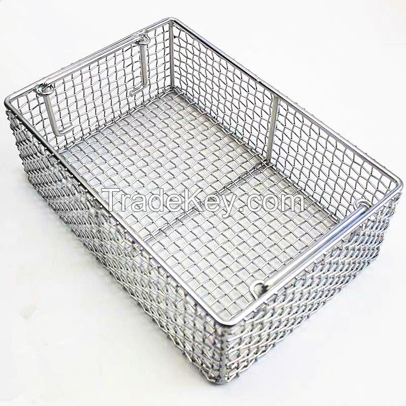 Stainless steel wire mesh basket