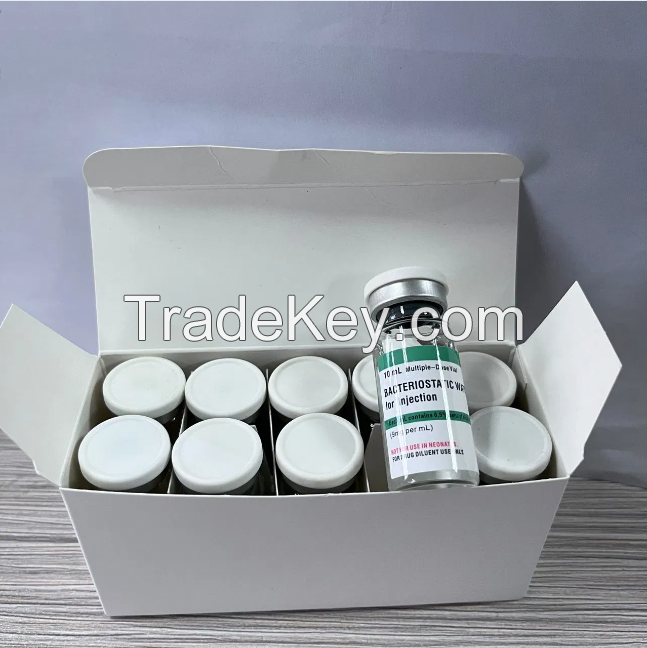 High Quality 99% Purity Bac Water Bacteriostatic Water for Injection Peptide 10ml 30ml