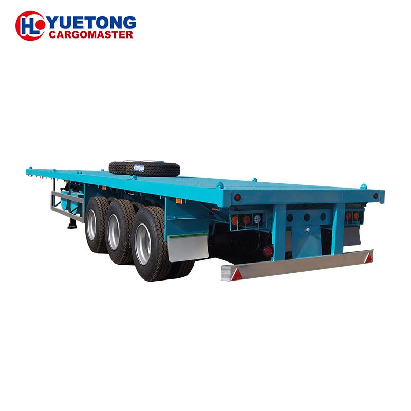 High capacity Container Transport Flat Bed Trailer 3 axle Flatbed Semi Trailer for sale