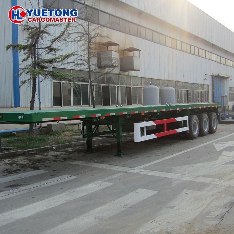 High capacity Container Transport Flat Bed Trailer 3 axle Flatbed Semi Trailer for sale