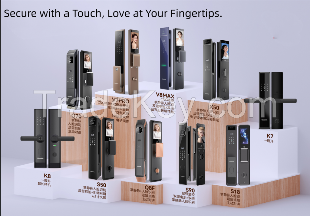 Fingerprint smart door lock with keypad