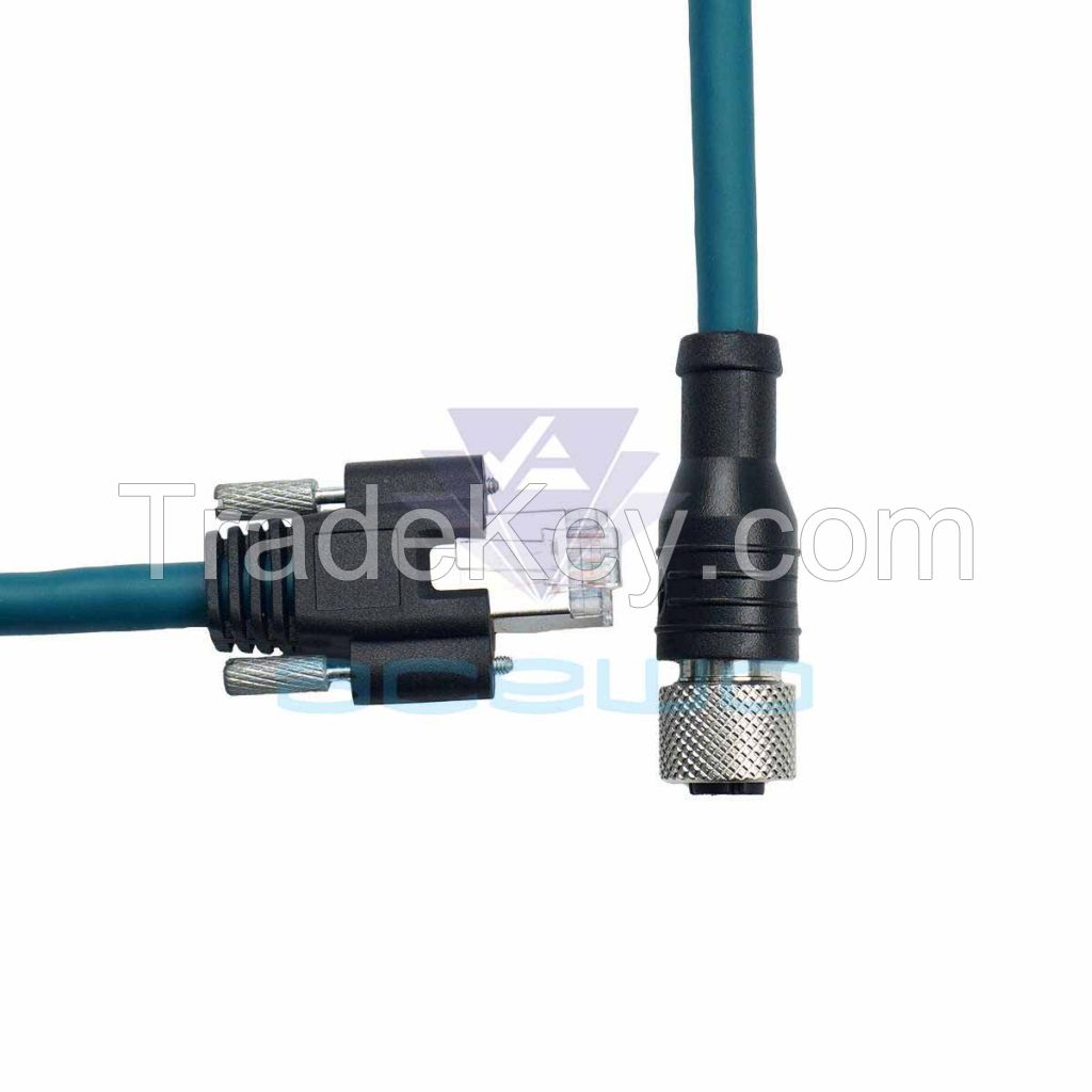 m12 cable color code 8pin x coded ethernet to rj45 cat6